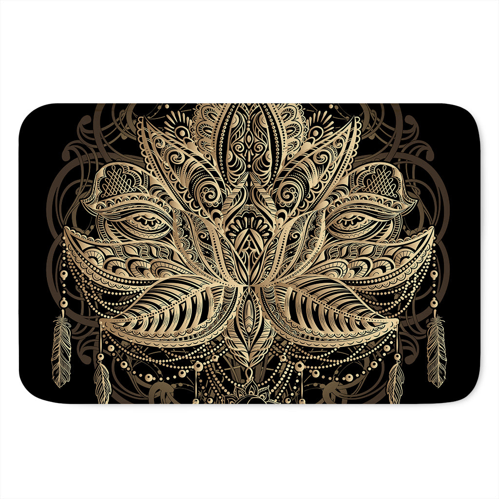Boho Spiritual Lotus Print Indoor Door Mat