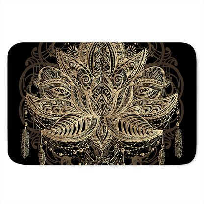 Boho Spiritual Lotus Print Indoor Door Mat