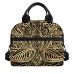 Boho Spiritual Lotus Print Insulated Lunch Bag