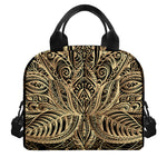 Boho Spiritual Lotus Print Insulated Lunch Bag