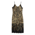 Boho Spiritual Lotus Print Jersey Midi Cami Dress