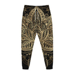 Boho Spiritual Lotus Print Jogger Pants