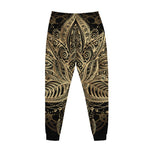 Boho Spiritual Lotus Print Jogger Pants
