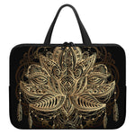 Boho Spiritual Lotus Print Laptop Sleeve With Handle