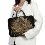 Boho Spiritual Lotus Print Laptop Sleeve With Handle