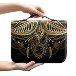 Boho Spiritual Lotus Print Leather Bible Cover