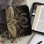 Boho Spiritual Lotus Print Leather Bible Cover