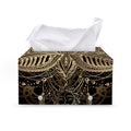 Boho Spiritual Lotus Print Leather Tissue Box Cover