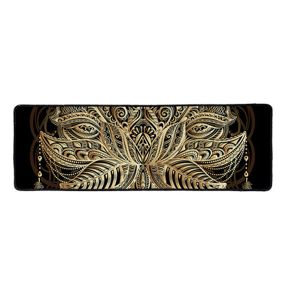 Boho Spiritual Lotus Print Long Kitchen Mat