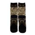 Boho Spiritual Lotus Print Long Socks