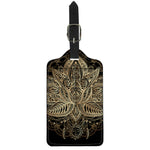 Boho Spiritual Lotus Print Luggage Tag