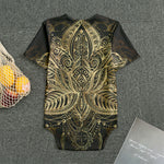 Boho Spiritual Lotus Print Men's Bodysuit