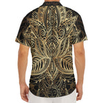 Boho Spiritual Lotus Print Men's Deep V-Neck Shirt
