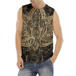 Boho Spiritual Lotus Print Men's Fitness Tank Top
