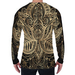 Boho Spiritual Lotus Print Men's Long Sleeve T-Shirt