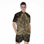 Boho Spiritual Lotus Print Men's Rompers