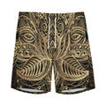 Boho Spiritual Lotus Print Men's Athletic Shorts