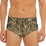 Boho Spiritual Lotus Print Men's Triangle Swim Briefs