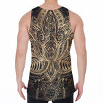 Boho Spiritual Lotus Print Men's Velvet Tank Top