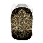 Boho Spiritual Lotus Print Mesh Laundry Hamper