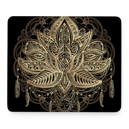 Boho Spiritual Lotus Print Mouse Pad