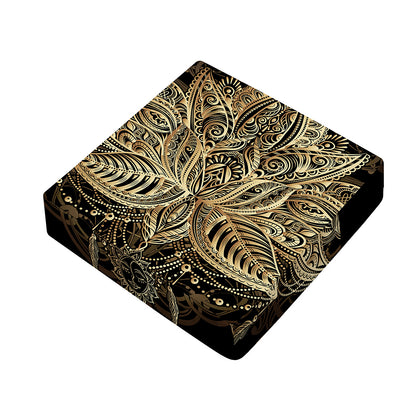 Boho Spiritual Lotus Print Outdoor Seat Cushion Cover