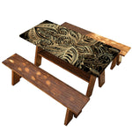 Boho Spiritual Lotus Print Picnic Table Cover
