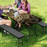 Boho Spiritual Lotus Print Picnic Table Cover