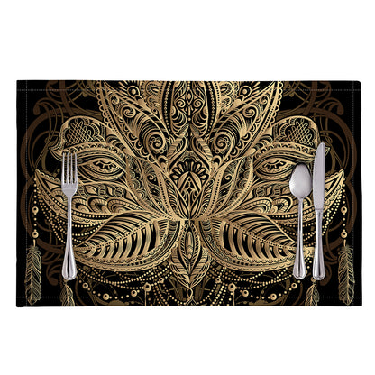 Boho Spiritual Lotus Print Placemat