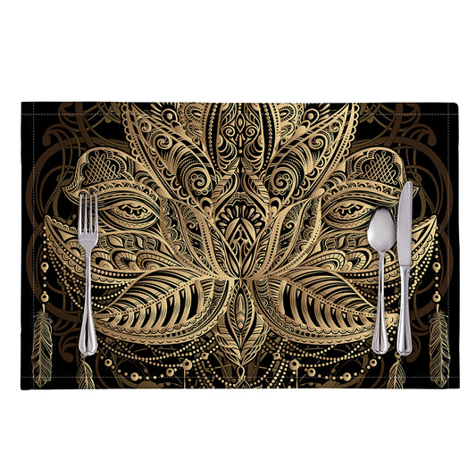 Boho Spiritual Lotus Print Placemat