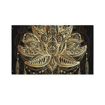 Boho Spiritual Lotus Print Polyester Flag