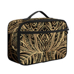 Boho Spiritual Lotus Print Portable Lunch Bag