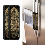 Boho Spiritual Lotus Print Refrigerator Handle Covers