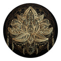 Boho Spiritual Lotus Print Round Blanket
