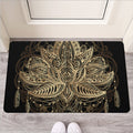 Boho Spiritual Lotus Print Rubber Doormat