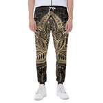 Boho Spiritual Lotus Print Scuba Joggers