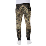 Boho Spiritual Lotus Print Scuba Joggers