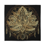 Boho Spiritual Lotus Print Silk Bandana