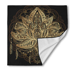 Boho Spiritual Lotus Print Silk Bandana