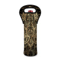 Boho Spiritual Lotus Print Single Neoprene Wine Tote