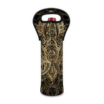 Boho Spiritual Lotus Print Single Neoprene Wine Tote