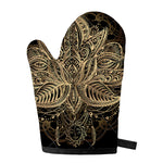 Boho Spiritual Lotus Print Single Oven Mitt
