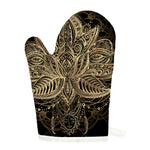 Boho Spiritual Lotus Print Single Oven Mitt