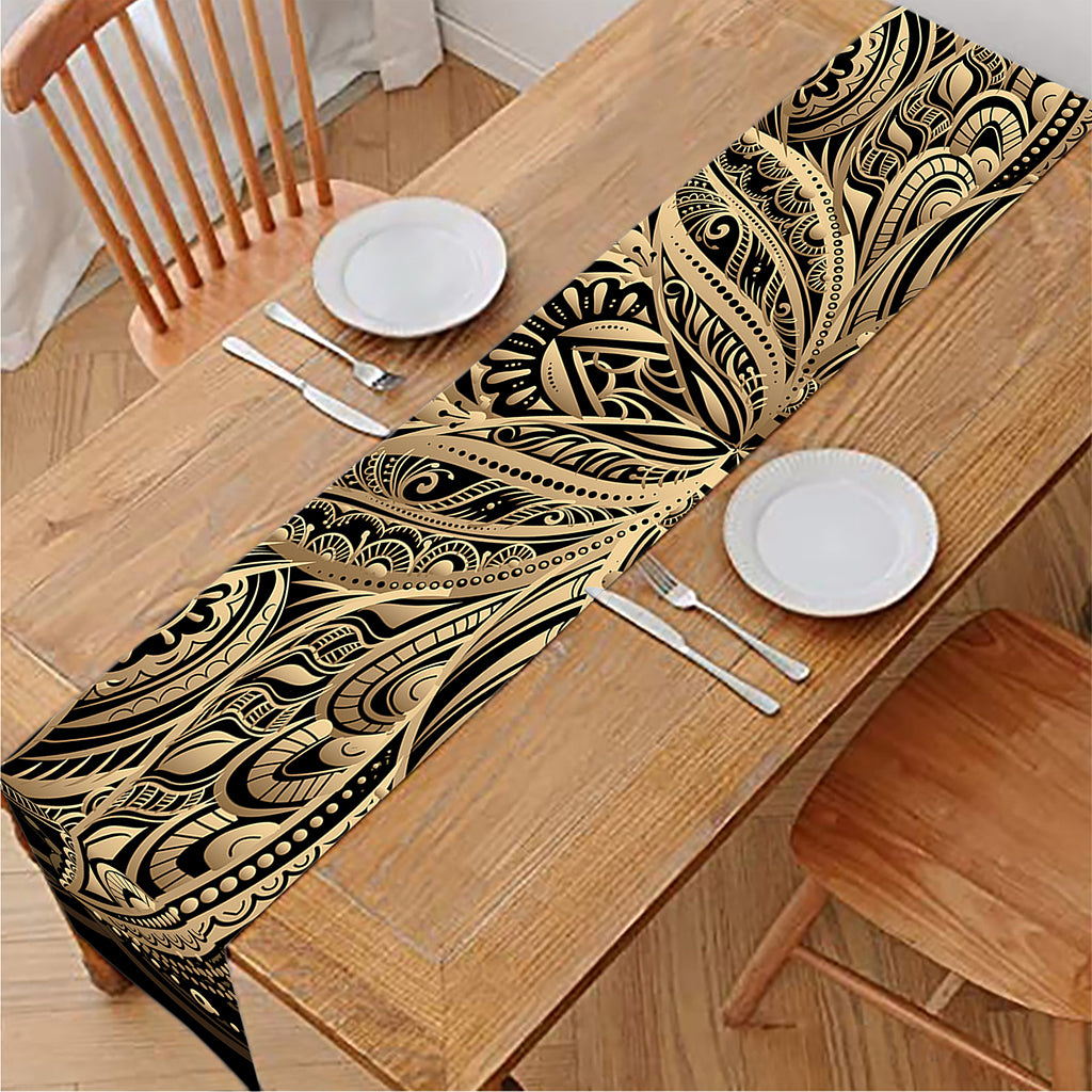 Boho Spiritual Lotus Print Table Runner