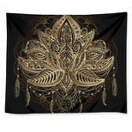 Boho Spiritual Lotus Print Tapestry