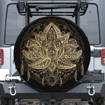 Boho Spiritual Lotus Print Tire Cover