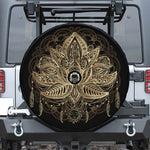 Boho Spiritual Lotus Print Tire Cover With Camera Hole