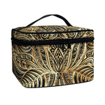 Boho Spiritual Lotus Print Travel Makeup Bag