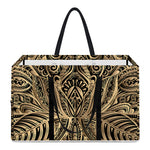 Boho Spiritual Lotus Print Utility Tote Bag