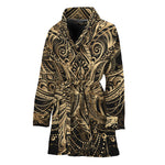 Boho Spiritual Lotus Print Women's Bathrobe